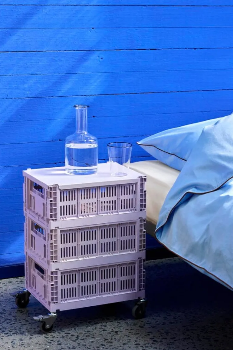 HAY Rim carafe, clear - black rim