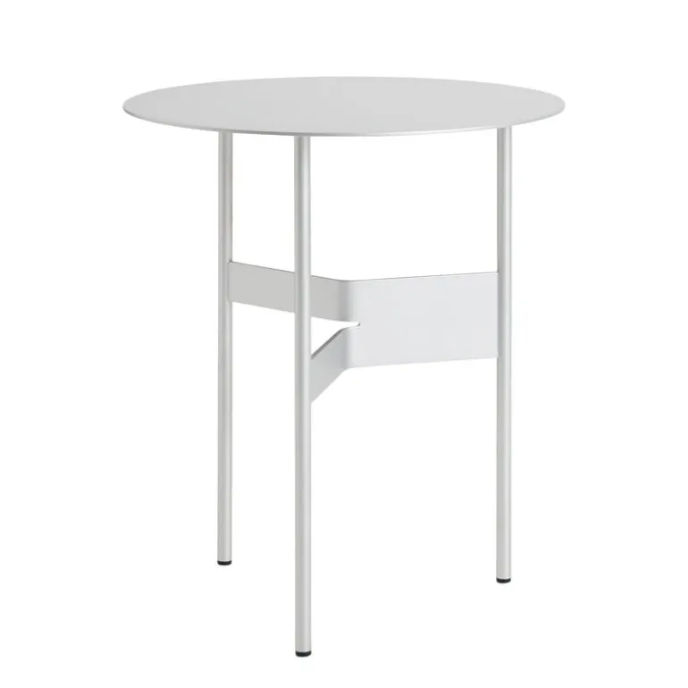 HAY Shim coffee table, diam. 45 cm, h. 51 cm, silver grey