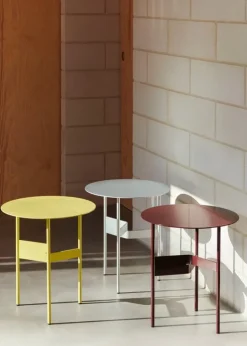 HAY Shim coffee table, diam. 45 cm, h. 51 cm, bordeaux