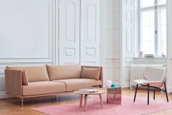 HAY Silhouette sofa 3-seater, Linara 142/Sense cognac - chrome