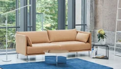 HAY Silhouette sofa 3-seater, Linara 142/Sense cognac - chrome