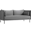 HAY Silhouette sofa 2-seater, Coda 182/Sense black - black steel