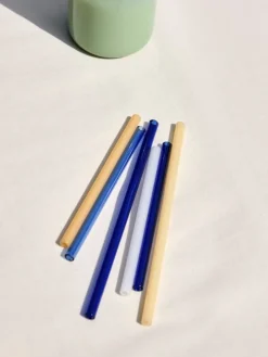 HAY Sip Smooth straws, 4 pcs, glass