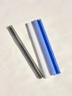 HAY Sip Smooth straws, 4 pcs, glass
