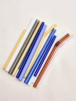 HAY Sip Straight straws, 4 pcs, glass