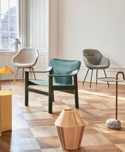 HAY Slit table, 35 cm, high, light yellow