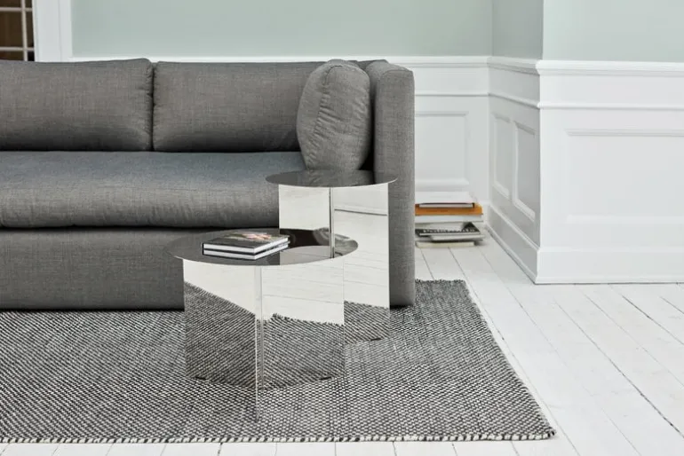 HAY Slit table, 45 cm, polished steel