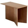 HAY Slit Wood Oblong table, 50 x 28 cm, lacquered walnut