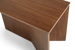 HAY Slit Wood Oblong table, 50 x 28 cm, lacquered walnut