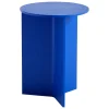 HAY Slit Wood table, 35 cm, high, vivid blue