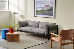 HAY Slit Wood table, 35 cm, high, vivid blue