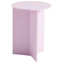 HAY Slit Wood table, 35 cm, high, light pink
