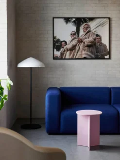 HAY Slit Wood table, 35 cm, high, light pink