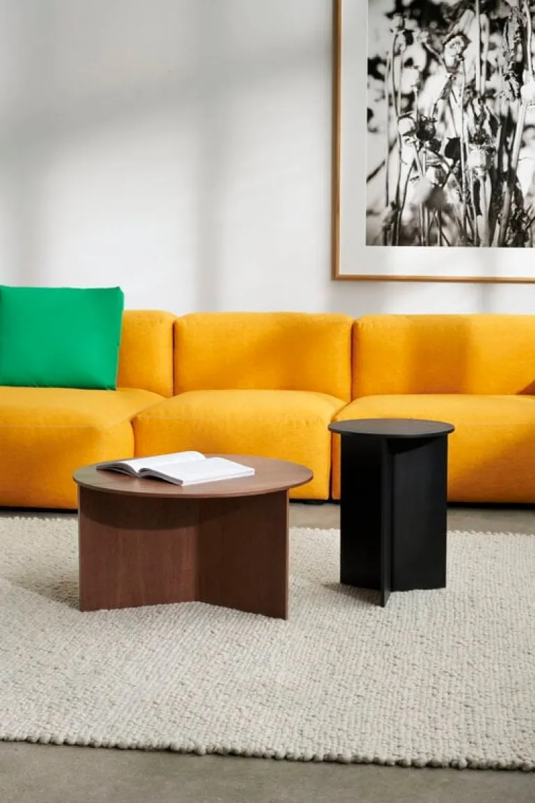 HAY Slit Wood table, 35 cm, high, black