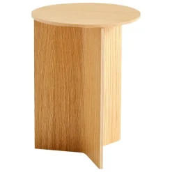 HAY Slit Wood table, 35 cm, high, lacquered oak