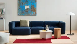 HAY Slit Wood table, 35 cm, high, lacquered oak