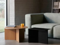 HAY Slit Wood table, 65 cm, lacquered oak