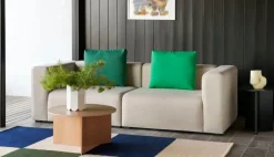 HAY Slit Wood table, 65 cm, lacquered oak