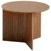 HAY Slit Wood table, 45 cm, lacquered walnut