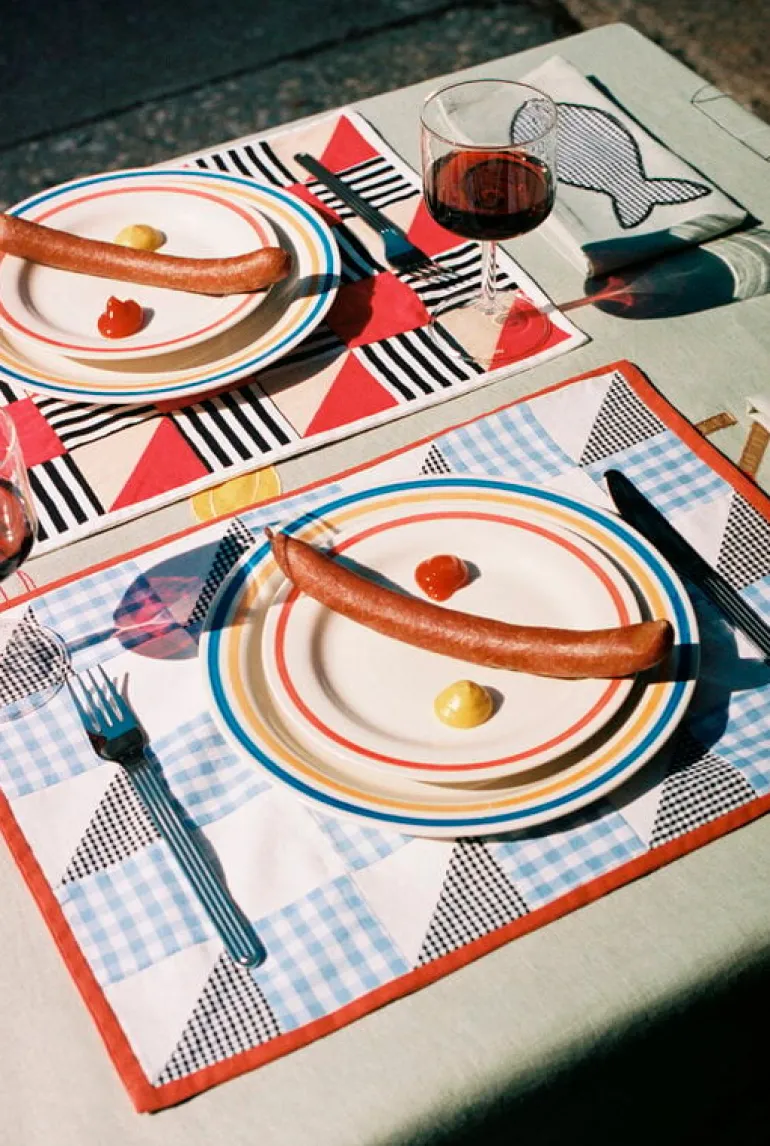 HAY Sobremesa plate, 2 pcs, 18,5 cm, red