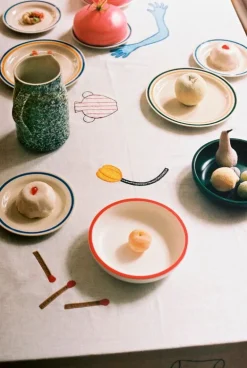 HAY Sobremesa plate, 2 pcs, 24,5 cm, blue - yellow