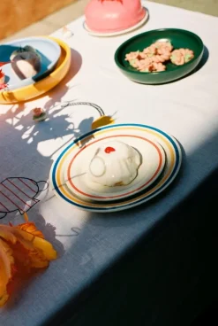 HAY Sobremesa plate, 2 pcs, 24,5 cm, blue - yellow