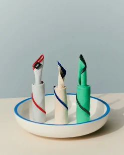 HAY Sobremesa serving bowl, L, white - blue