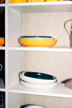 HAY Sobremesa serving bowl, L, white - blue