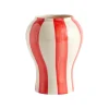 HAY Sobremesa Stripe vase, S, red