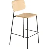 HAY Soft Edge 90 bar chair, black - lacquered oak