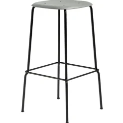 HAY Soft Edge 85 bar stool, black - dusty green