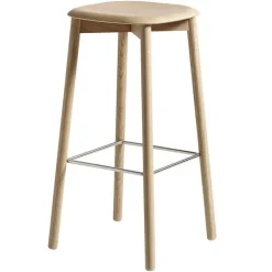 HAY Soft Edge 82 bar stool, lacquered oak