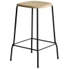 HAY Soft Edge 80 bar stool, 65 cm, black - lacquered oak