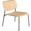 HAY Soft Edge 100 Lounge chair, black - lacquered oak