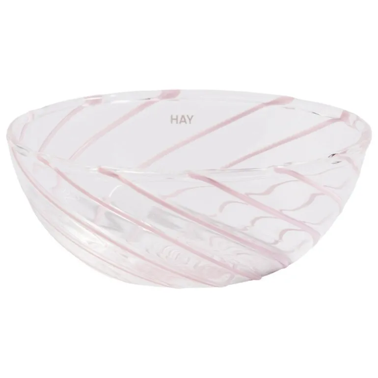HAY Spin bowl, 2 pcs, clear - pink