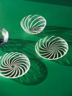 HAY Spin bowl, 2 pcs, clear - pink