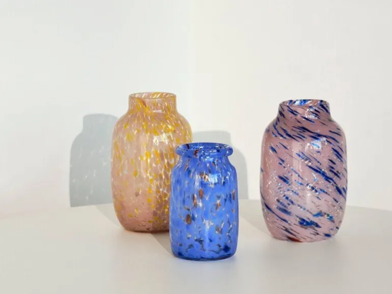 HAY Splash vase, 30 cm, light pink - yellow