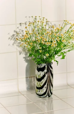 HAY Splash vase, roll neck, XS, coffee - white