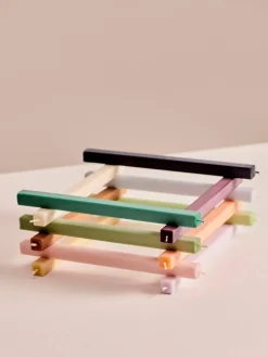 HAY Square candle, 4 pcs, dark