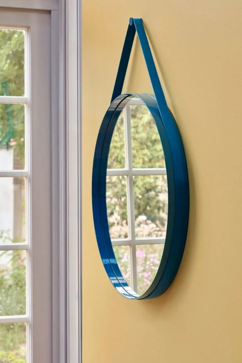 HAY Strap mirror, No 2, large, blue