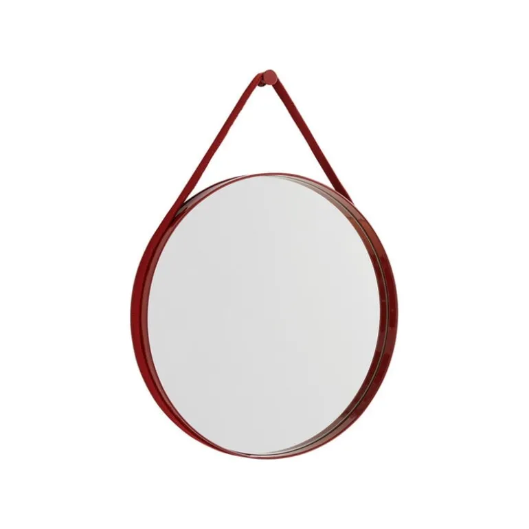 HAY Strap mirror, No 2, small, red