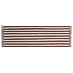 HAY Stripes and Stripes wool rug, 200 x 60 cm, Â cream