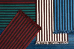 HAY Stripes and Stripes wool rug, 200 x 60 cm,  cream
