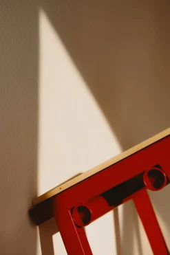 HAY Taburete 8 bar stool, high, 75 cm, signal red - lacquered oak