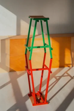 HAY Taburete 8 bar stool, high, 75 cm, signal red - lacquered oak