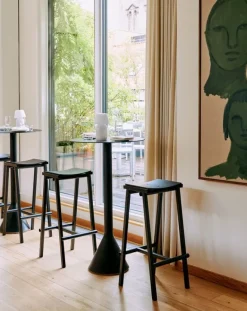 HAY Taburete 8 bar stool, high, 75 cm, black - black oak