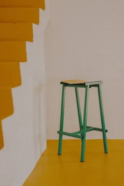 HAY Taburete 8 bar stool, high, 75 cm, soft jade - lacquered oak