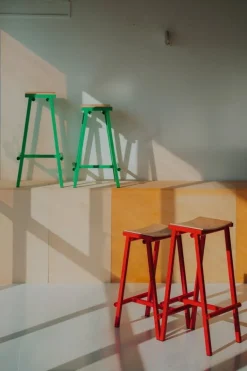 HAY Taburete 8 bar stool, high, 75 cm, soft jade - lacquered oak