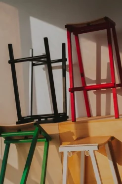 HAY Taburete 8 bar stool, low, 65 cm, soft jade - lacquered oak