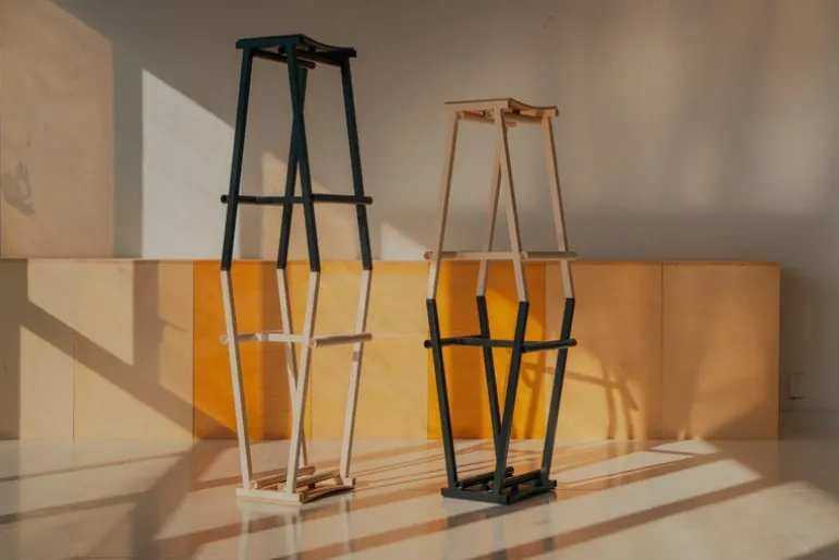 HAY Taburete 8 bar stool, low, 65 cm, eggshell - lacquered oak